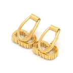 Dior Clair D Lune Clip Earrings White Crystal CD Signature Gold Tone Metal — view 5