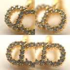 Dior Clair D Lune Clip Earrings White Crystal CD Signature Gold Tone Metal — view 8