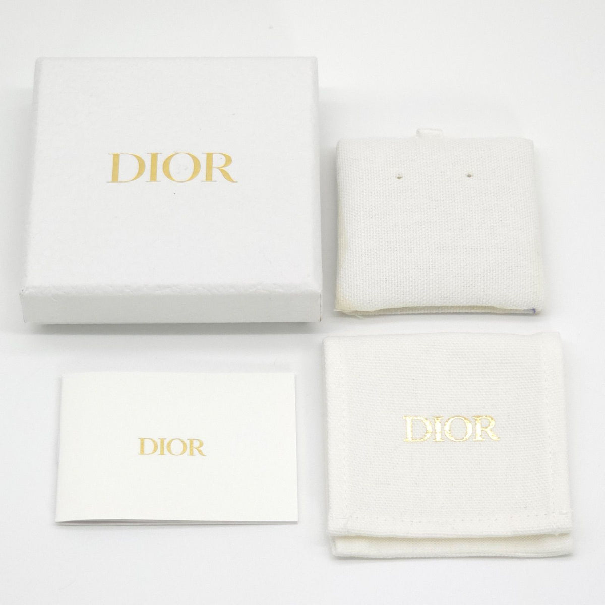 Dior Clair D Lune Clip Earrings White Crystal CD Signature Gold Tone Metal — view 3