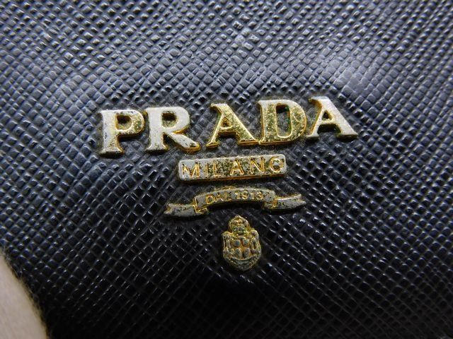 Prada Wallet Saffiano Leather Black Pass Case — view 5
