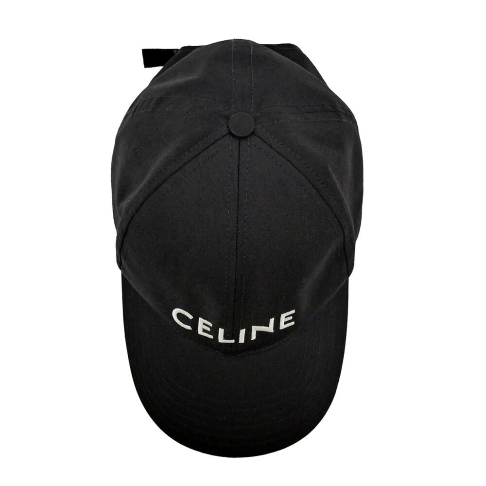 Celine Cap Logo L Black Hat Baseball Cap — view 5