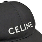 Celine Cap Logo L Black Hat Baseball Cap — view 8
