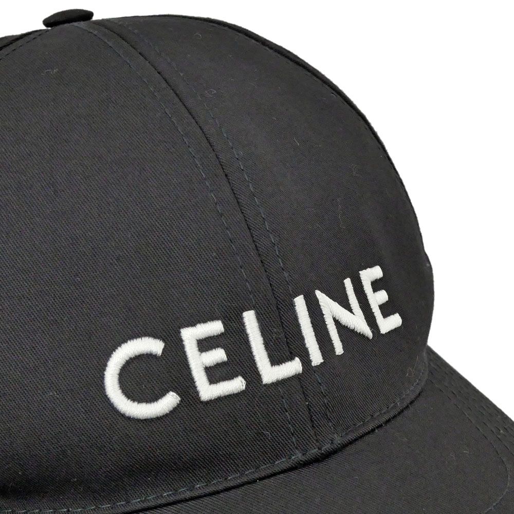 Celine Cap Logo L Black Hat Baseball Cap — view 8