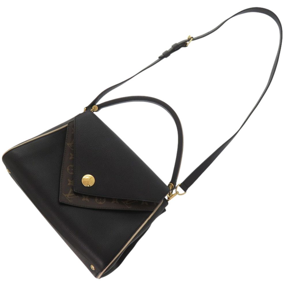 Louis Vuitton Double Monogram Canvas Leather Noir Black Shoulder Bag — view 5
