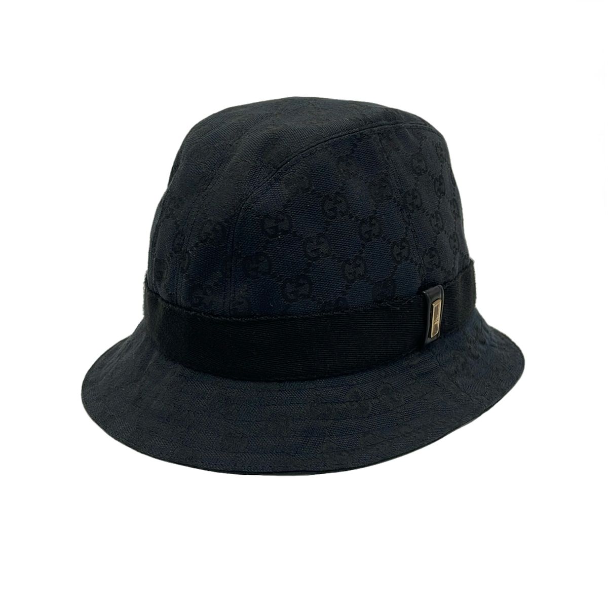 Gucci Hat M Dark Navy GG Pattern Cotton
