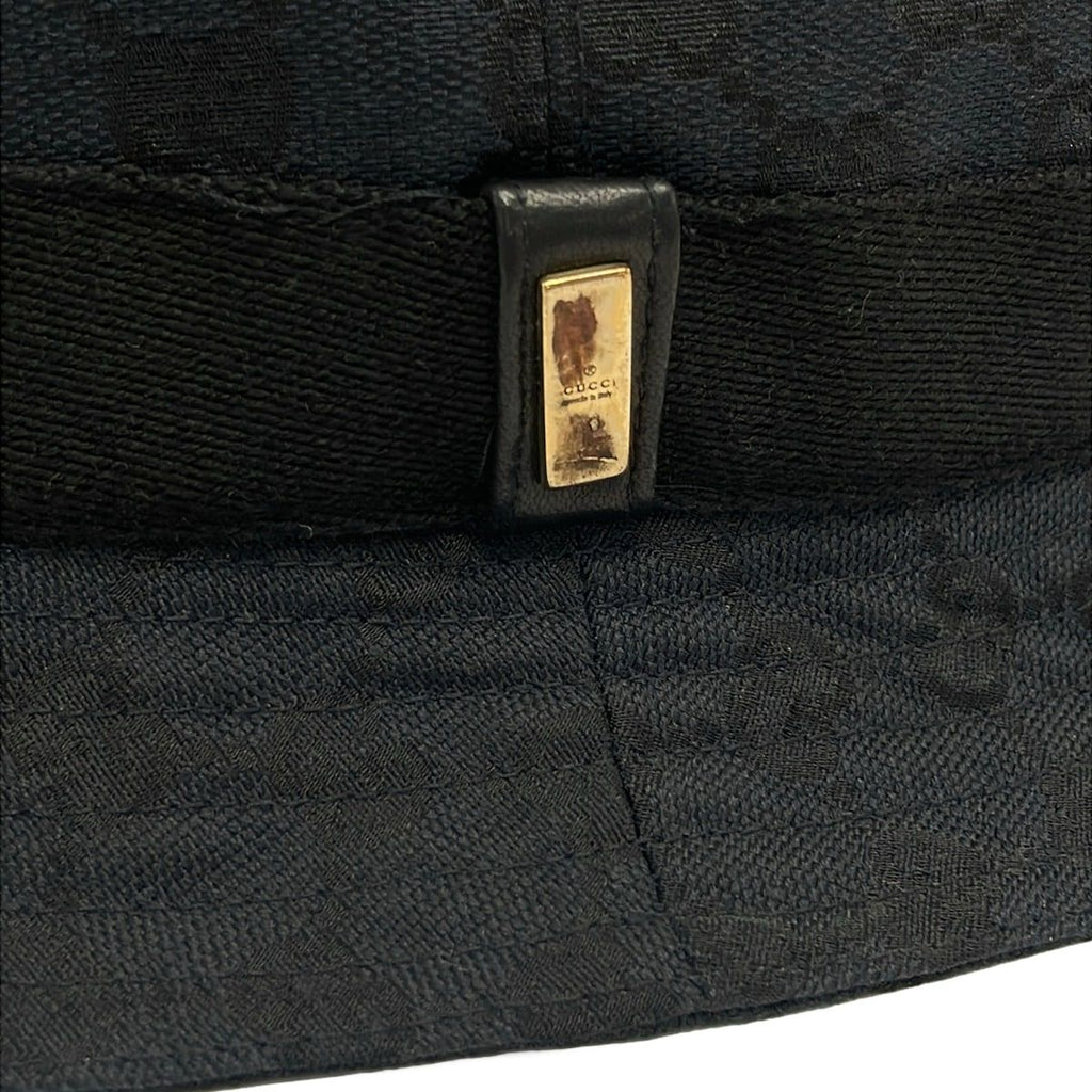 Gucci Hat M Dark Navy GG Pattern Cotton — view 8