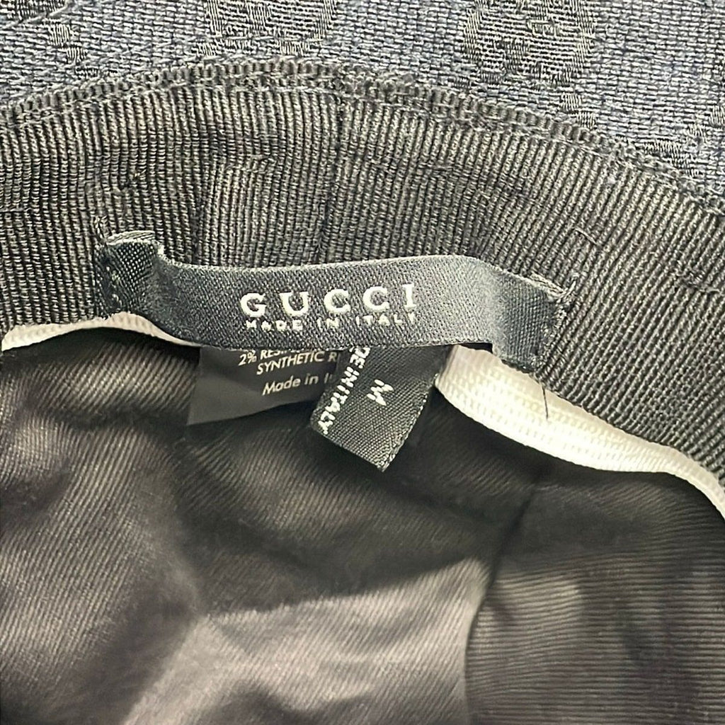 Gucci Hat M Dark Navy GG Pattern Cotton — view 5
