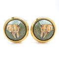 Hermes Earrings Cloisonne Gold