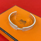 Hermes Vintage Touareg T5 Bangle 925 Sterling Silver Bracelet