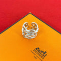 Hermes Enchainee GM Ring 925 Sterling Silver