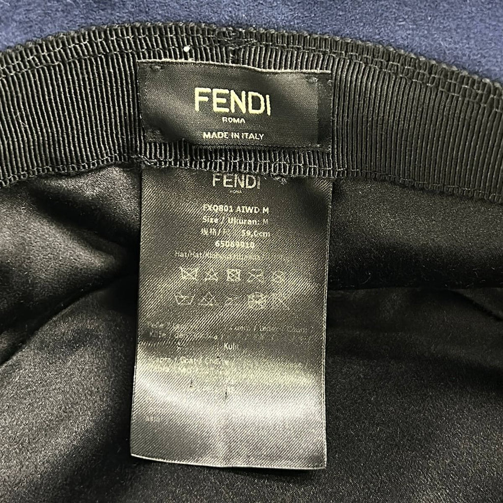 Fendi Hat M 59.0 Navy Light Gray Bicolor — view 5