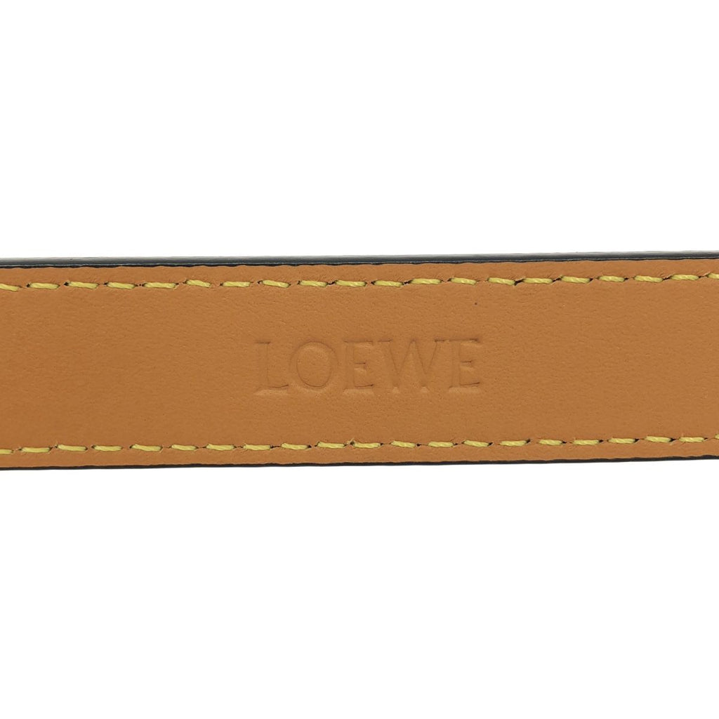 Loewe Anagram Square Buckle Leather Narrow Belt Black 80/32 — view 5