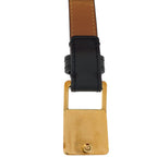 Loewe Anagram Square Buckle Leather Narrow Belt Black 80/32 — view 4