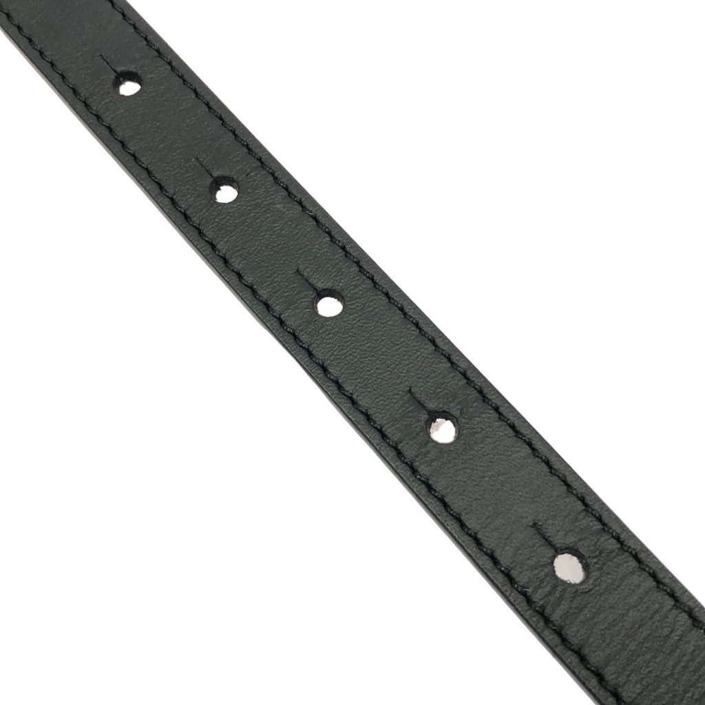 Loewe Anagram Square Buckle Leather Narrow Belt Black 80/32 — view 3