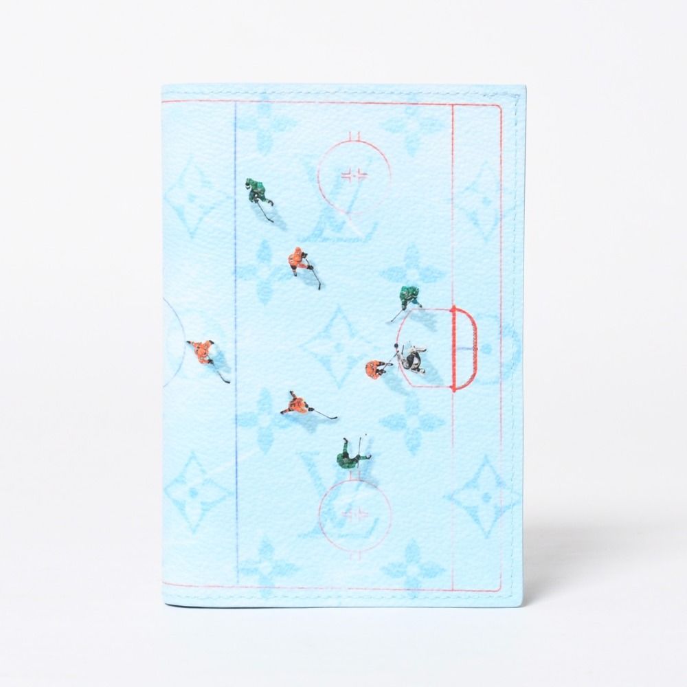 Louis Vuitton Couverture Passport Cover Monogram Blue Hockey
