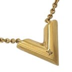 Louis Vuitton Essential V Gold Plated Necklace