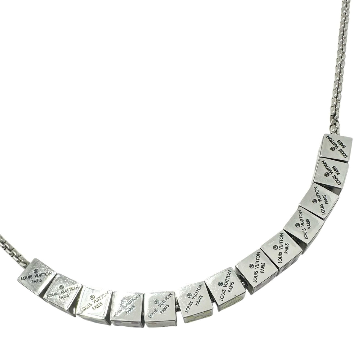 Louis Vuitton Collier LV Playit Metal Silver Necklace — view 2