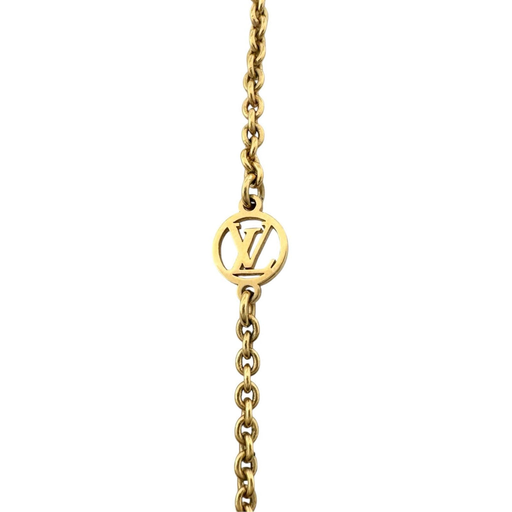 Louis Vuitton Essential V Gold Plated Necklace — view 6