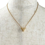 Louis Vuitton Essential V Gold Plated Necklace — view 3