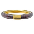 Gucci GG Logo Leather Brown Red Bracelet Gold — view 3