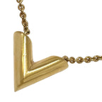 Louis Vuitton Essential V Gold Plated Necklace — view 2
