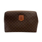 Celine Macadam Leather Brown Pouch Gold MC 00913/300