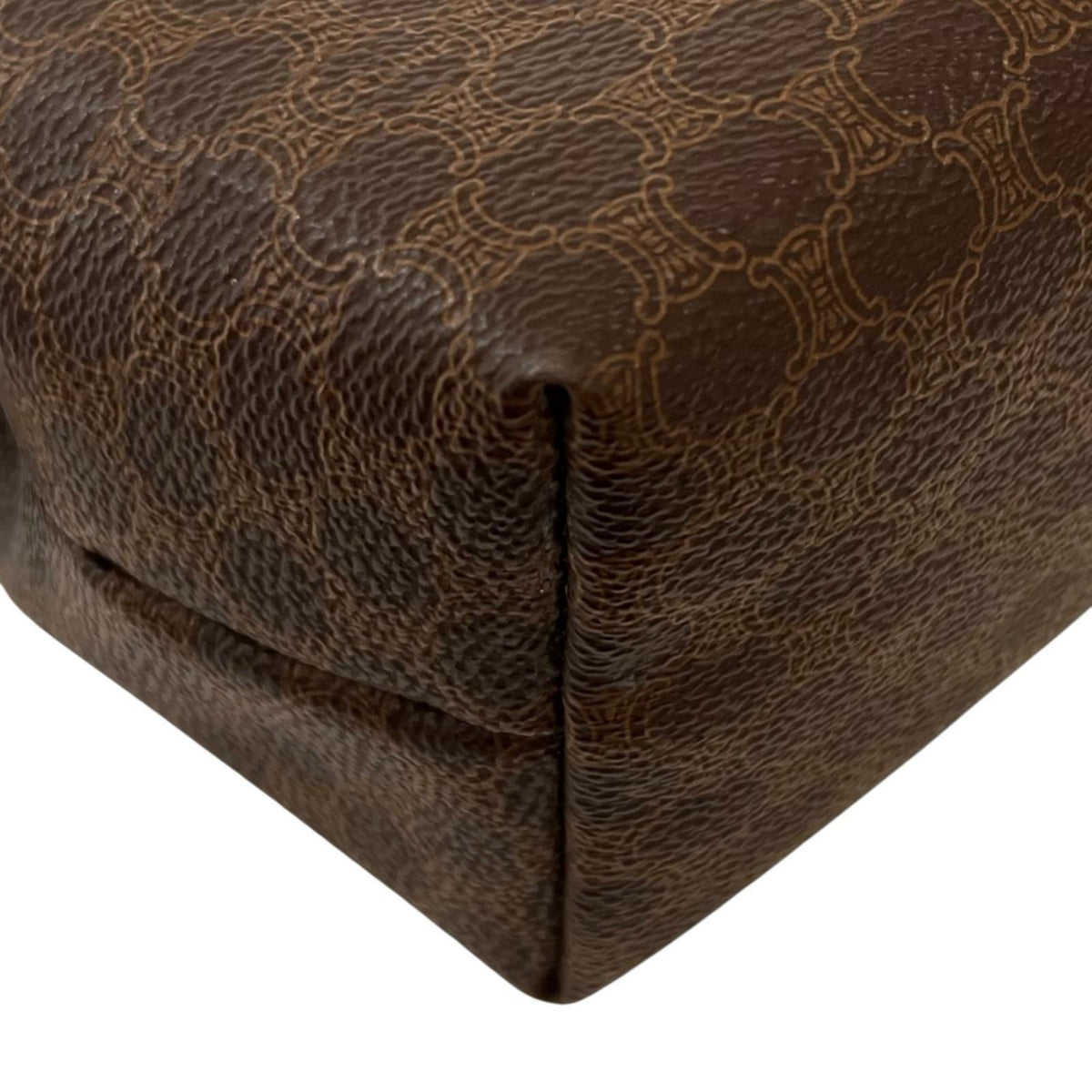 Celine Macadam Leather Brown Pouch Gold MC 00913/300 — view 7