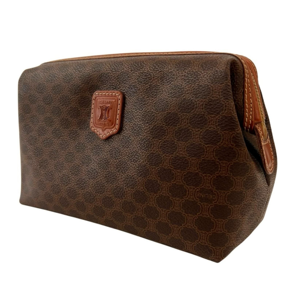 Celine Macadam Leather Brown Pouch Gold MC 00913/300 — view 4