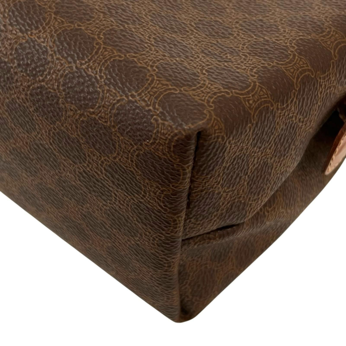 Celine Macadam Leather Brown Pouch Gold MC 00913/300 — view 6