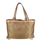 Gucci Abbey Canvas Gold Pink Beige Tote Bag — view 3