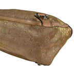 Gucci Abbey Canvas Gold Pink Beige Tote Bag — view 5