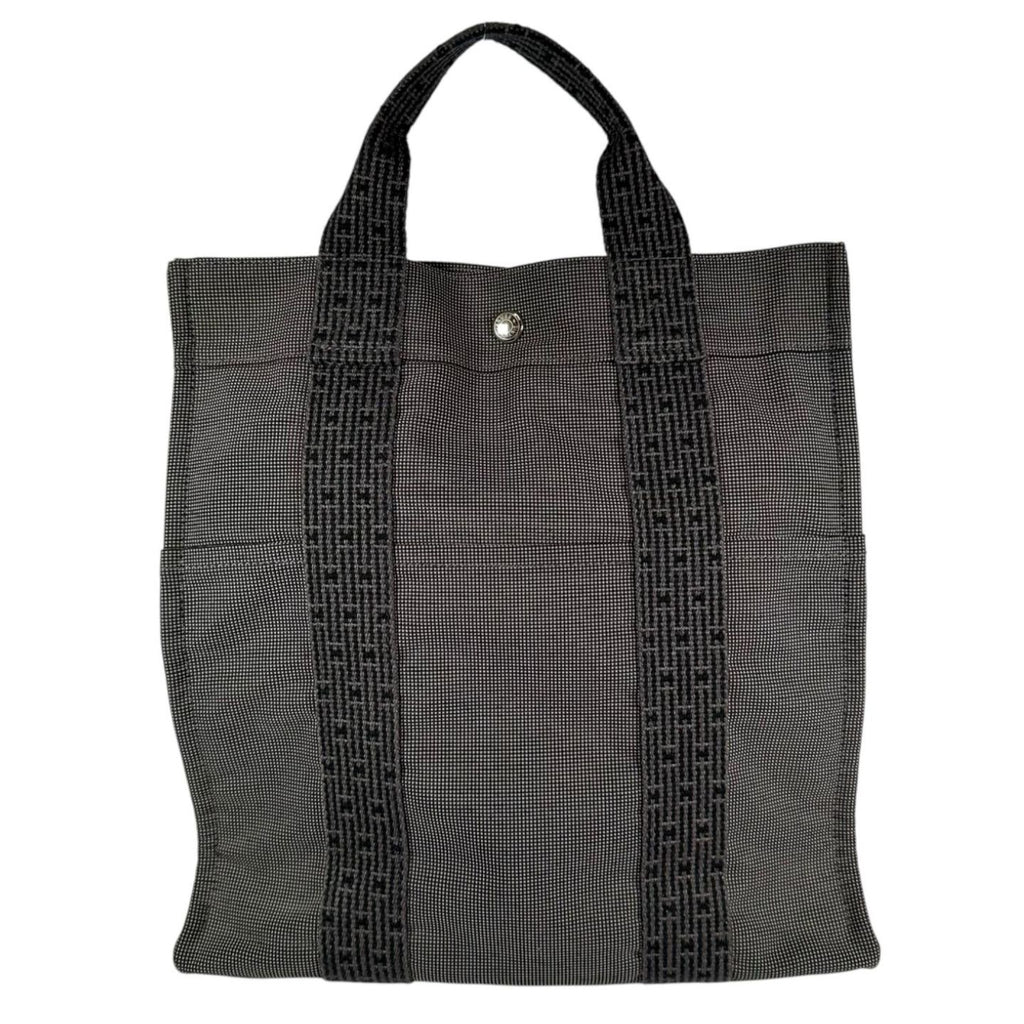 Hermes Herline a Dos MM Canvas Gray Backpack Silver