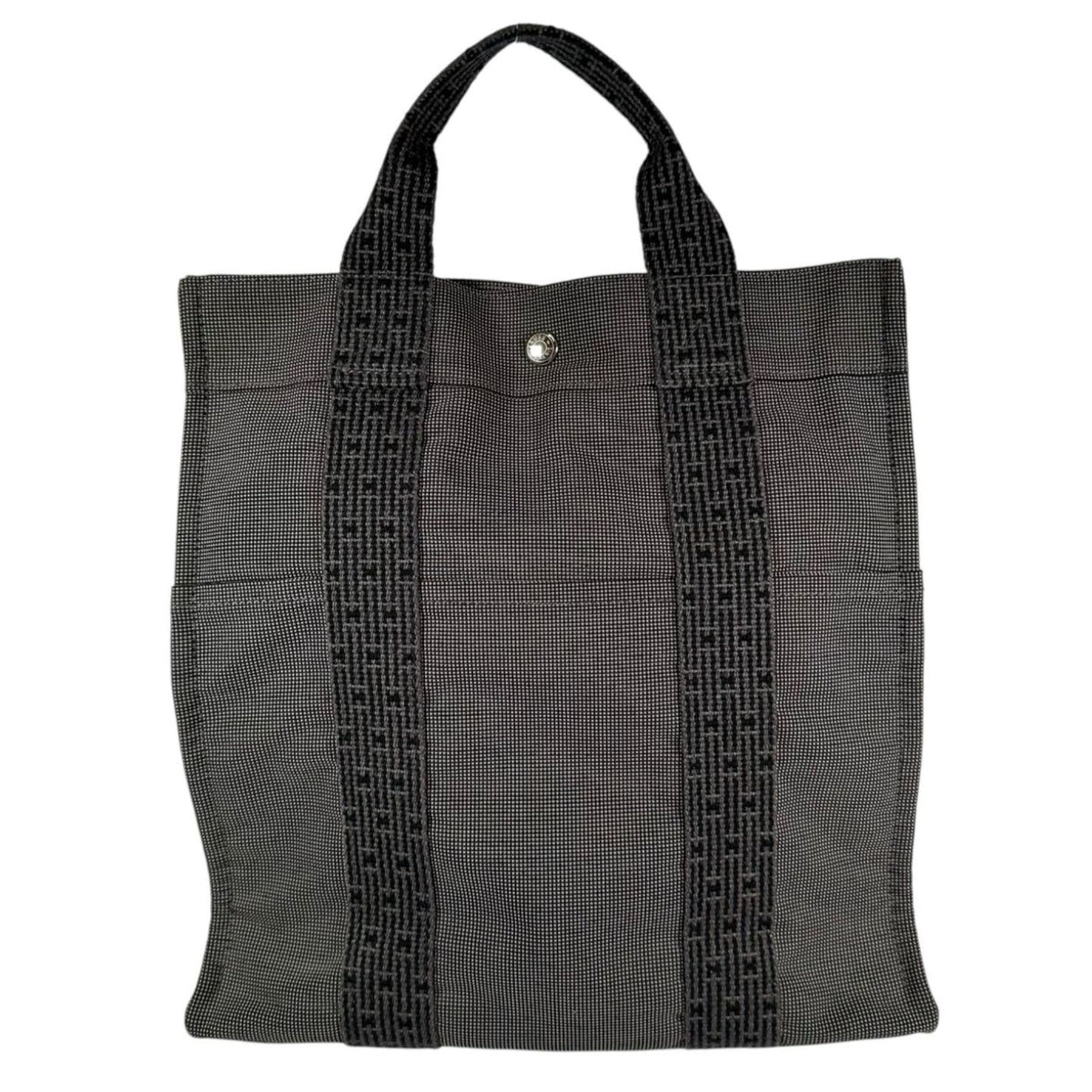 Hermes Herline a Dos MM Canvas Gray Backpack Silver