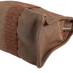 Hermes Herline a Dos MM Canvas Brown Backpack Silver — view 5
