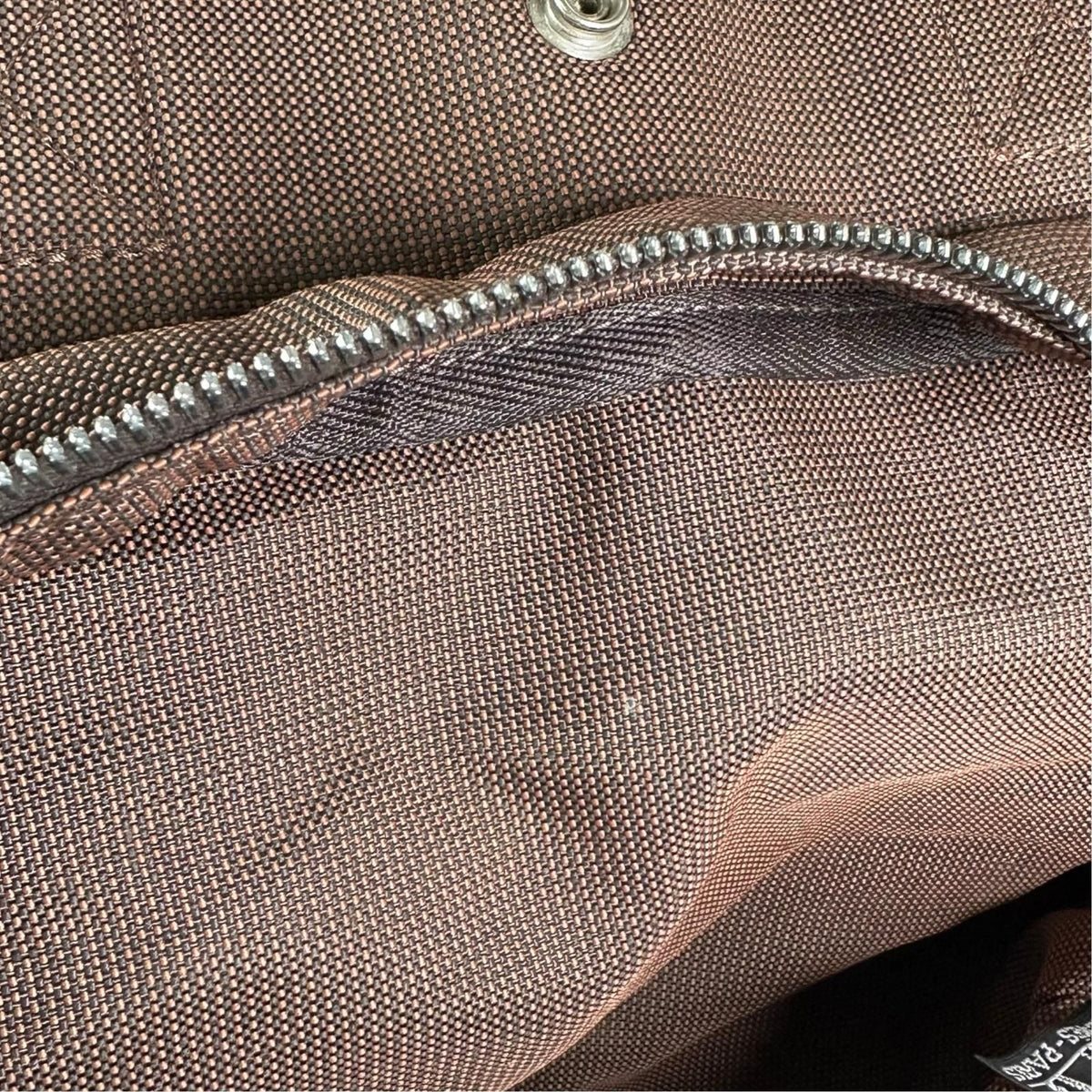 Hermes Herline a Dos MM Canvas Brown Backpack Silver — view 8