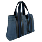 Hermes Troca Horizontal PM Canvas Black Blue Handbag Silver — view 2