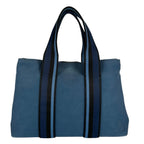 Hermes Troca Horizontal PM Canvas Black Blue Handbag Silver — view 3