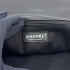 Chanel Diamond Stitch Lambskin Black Chain Shoulder Bag Silver — view 4