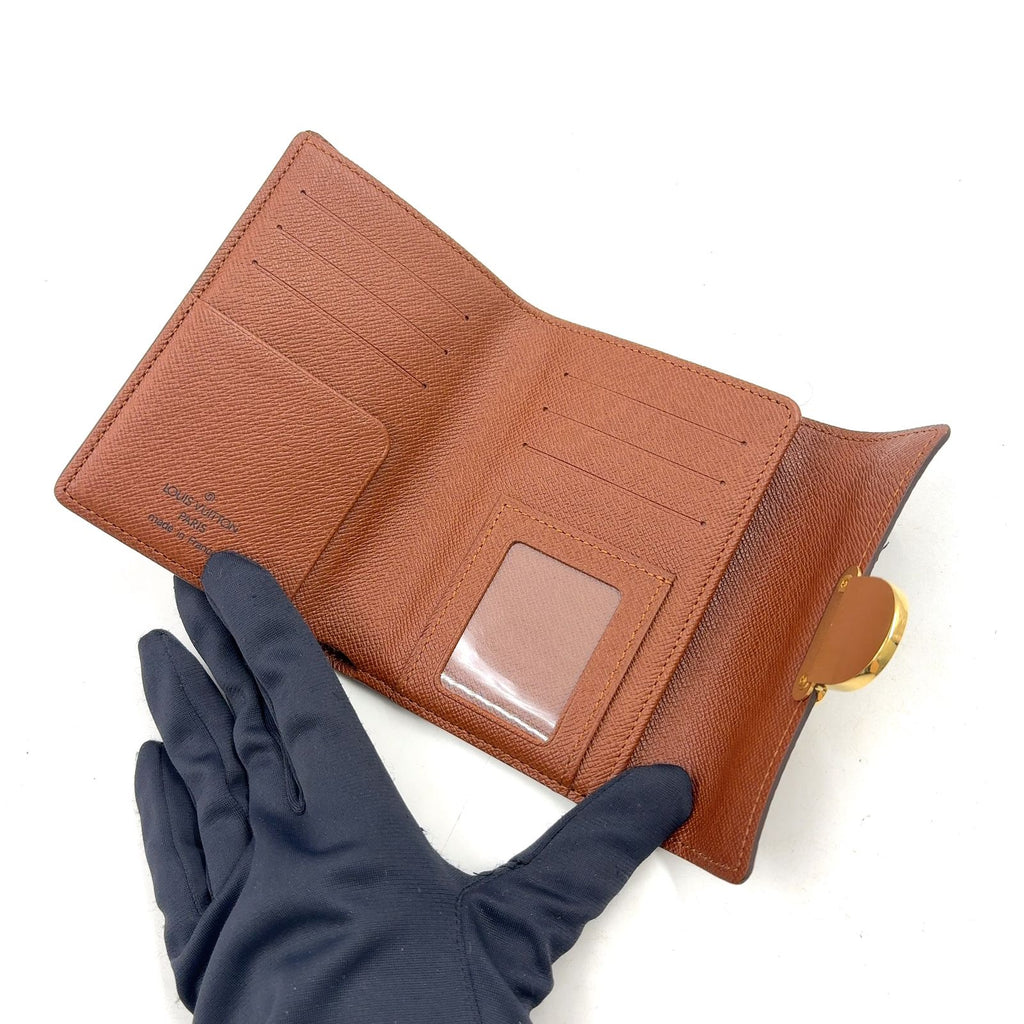 Louis Vuitton Portefeuille Koala Monogram Leather Brown Trifold Wallet Gold — view 3