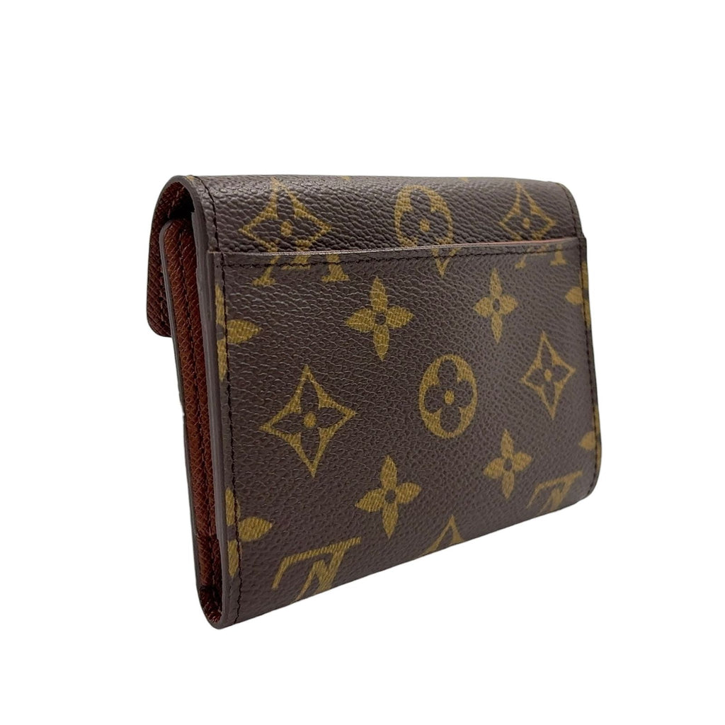 Louis Vuitton Portefeuille Koala Monogram Leather Brown Trifold Wallet Gold — view 2
