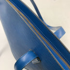Louis Vuitton Saint Jacques Shopping Epi Toledo Blue Leather Shoulder Bag Gold — view 8