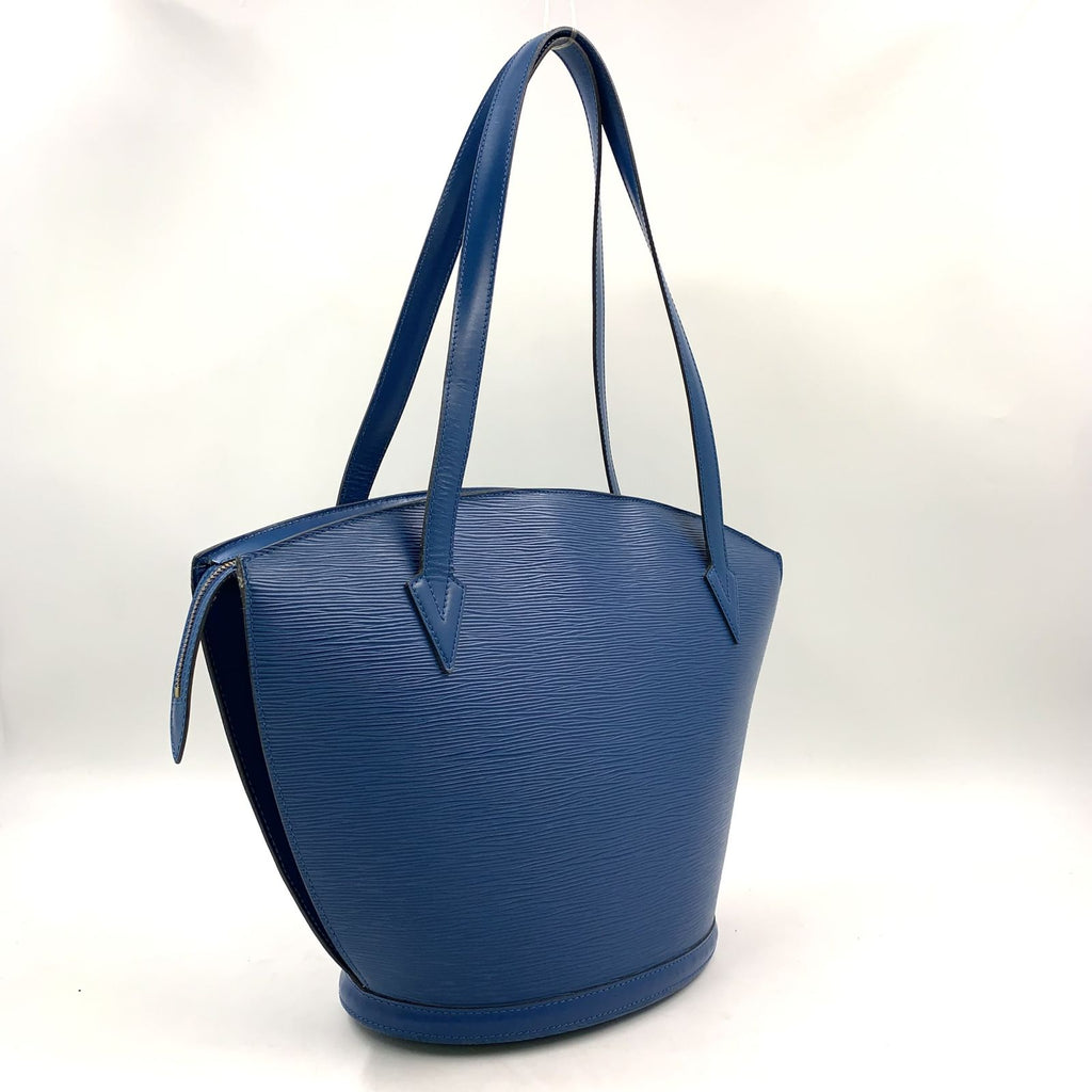 Louis Vuitton Saint Jacques Shopping Epi Toledo Blue Leather Shoulder Bag Gold — view 2