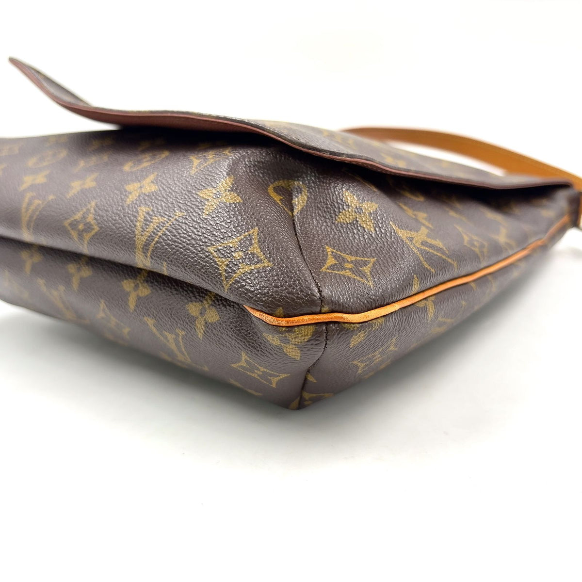 Louis Vuitton Musette Monogram Leather Brown Shoulder Bag Gold — view 7