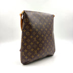 Louis Vuitton Musette Monogram Leather Brown Shoulder Bag Gold — view 2