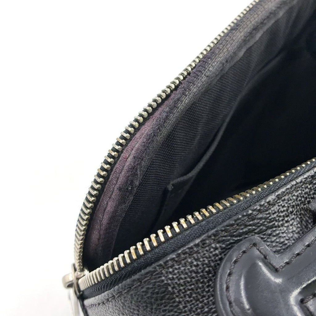 Louis Vuitton Ambler Damier Graphite Leather Canvas Black Belt Bag Silver — view 6