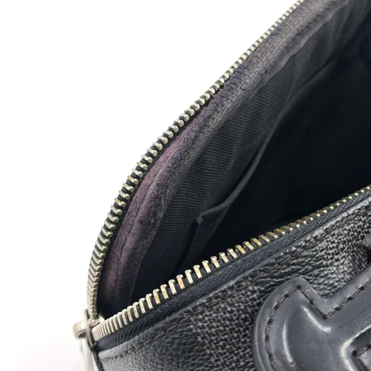 Louis Vuitton Ambler Damier Graphite Leather Canvas Black Belt Bag Silver — view 6