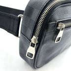 Louis Vuitton Ambler Damier Graphite Leather Canvas Black Belt Bag Silver — view 8