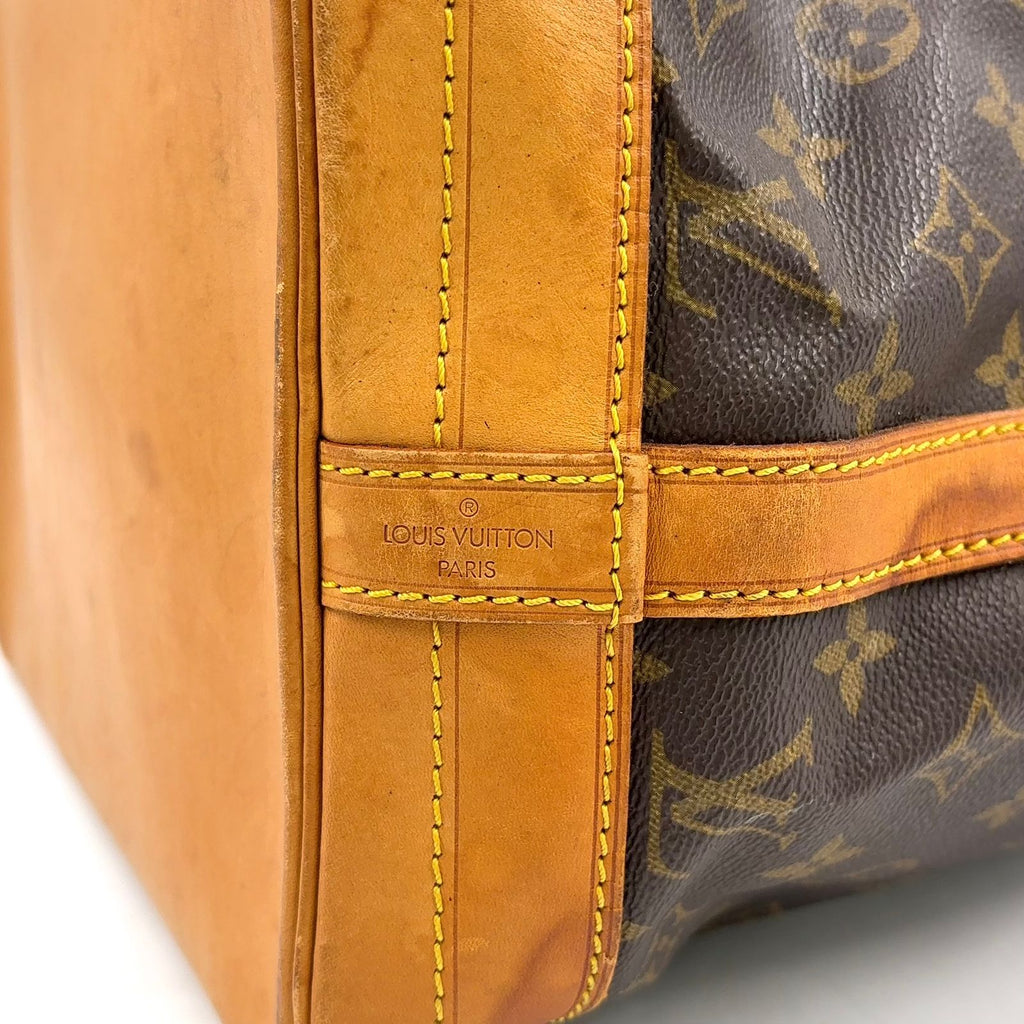 Louis Vuitton Noe Monogram Leather Brown Shoulder Bag Gold — view 4