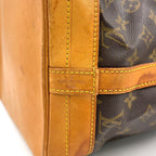 Louis Vuitton Noe Monogram Leather Brown Shoulder Bag Gold — view 4