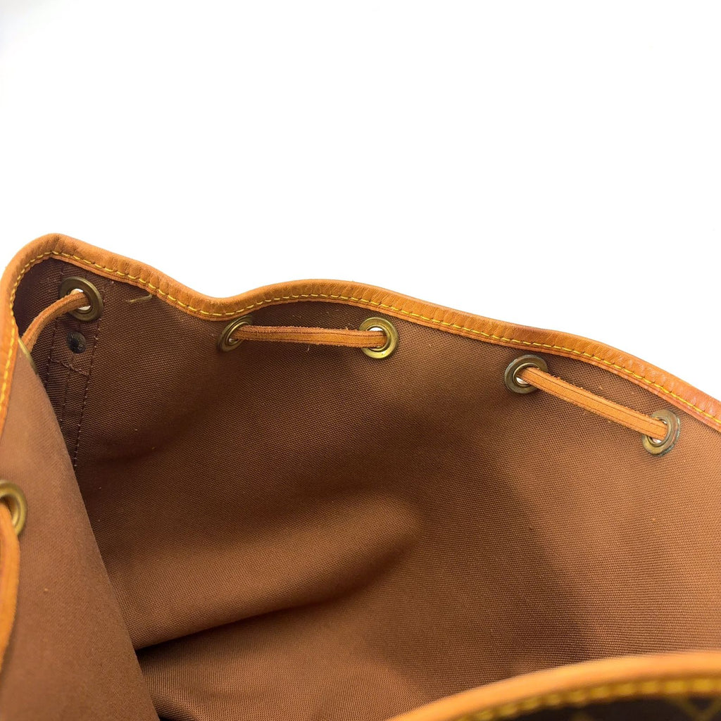 Louis Vuitton Noe Monogram Leather Brown Shoulder Bag Gold — view 7